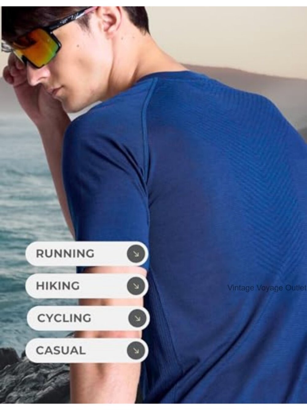 Ultrafine Merino Wool Blend T-Shirt - Lightweight Breathable Odor Resistant - Picture 5 of 6